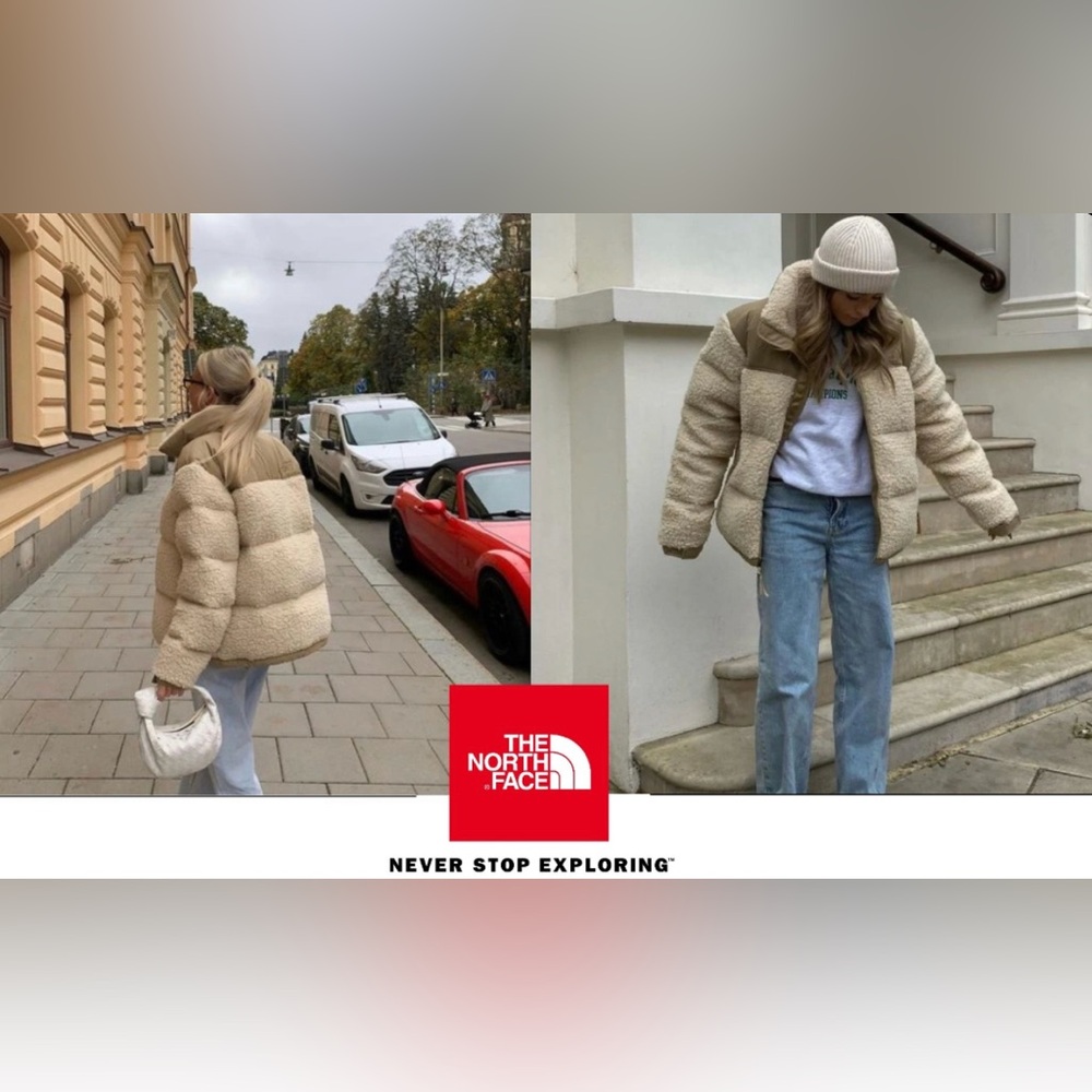 NWOT: North Face puffer sherpa jacket